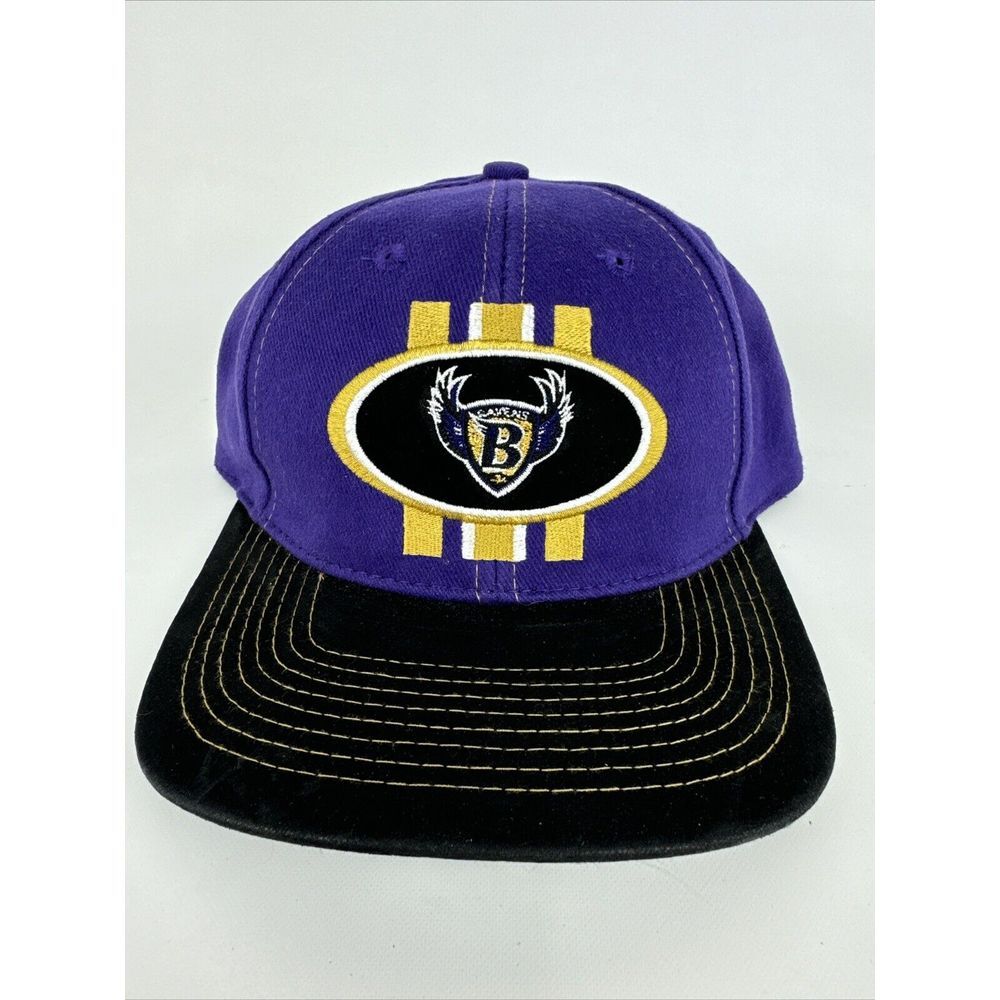 VTG Baltimore Ravens‎ Sheild NFL Game Day Drew Pearson Strapback Cap Hat 90 Rare